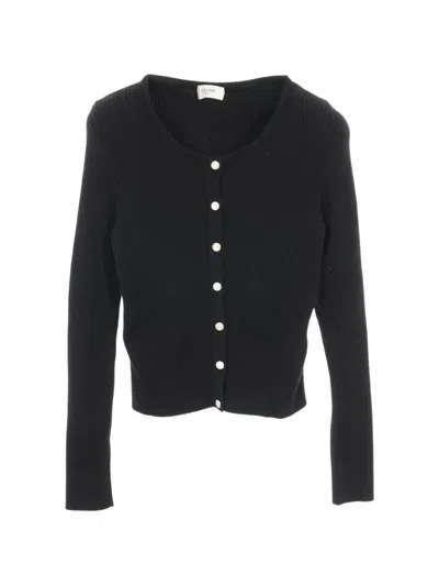 Pre-owned Celine 2010s Triomphe Cardigan In Black