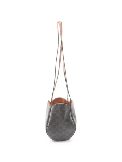Pre-owned Celine 2010s Triomphe Marlou Shoulder Bag In Brown