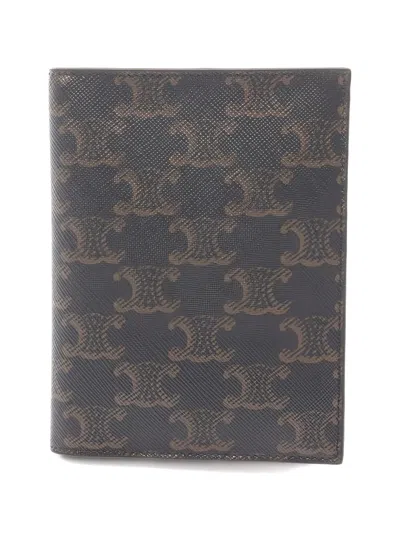 Pre-owned Celine 2010s Triomphe Passport Case In Black