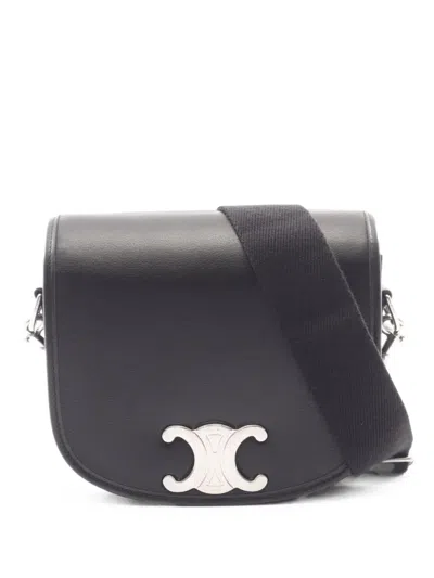 Pre-owned Celine 2010s Triomphe Shoulder Bag In ブラック