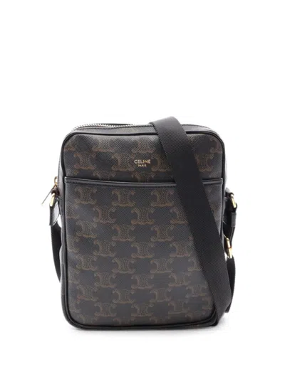 Pre-owned Celine 2010s Triomphe Shoulder Bag In Black