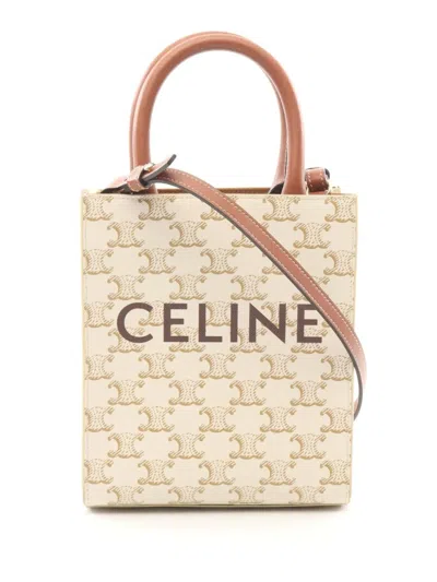 Pre-owned Celine 2010s Triomphe Tote Bag In Neutrals
