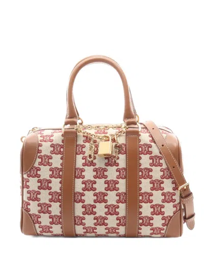 Pre-owned Celine 2010s Triomphe Two-way Handbag In Neutral