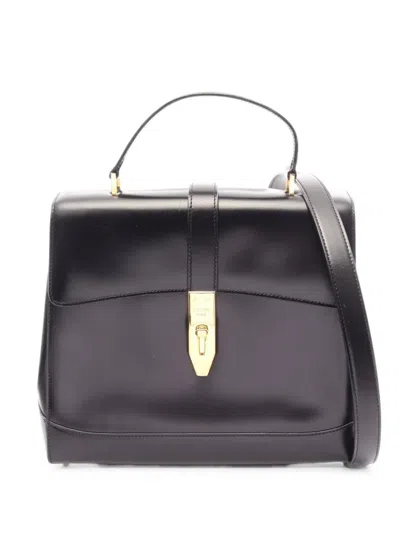 Pre-owned Celine 2010s Turn-lock Satchel Bag In Black
