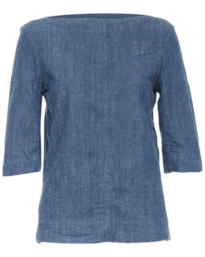 Pre-owned Celine 2011 Denim Boat Neck Top