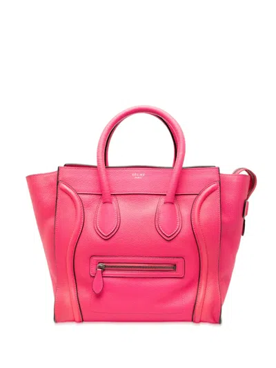 Pre-owned Celine 2011 Mini Leather Luggage Tote Bag In Pink