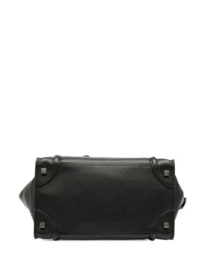 Pre-owned Celine 2011 Mini Luggage Leather Tote Bag In Black