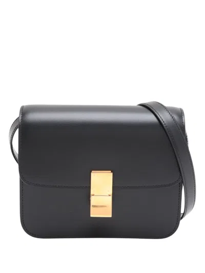 Pre-owned Celine 2011-2022 Teen Calfskin Classic Box Crossbody Bag In Black