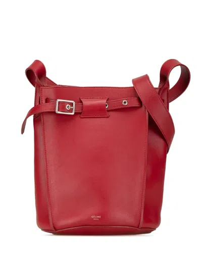 Pre-owned Celine 2012-2018 Leather Big Bag Bucket Crossbody Bag In Red