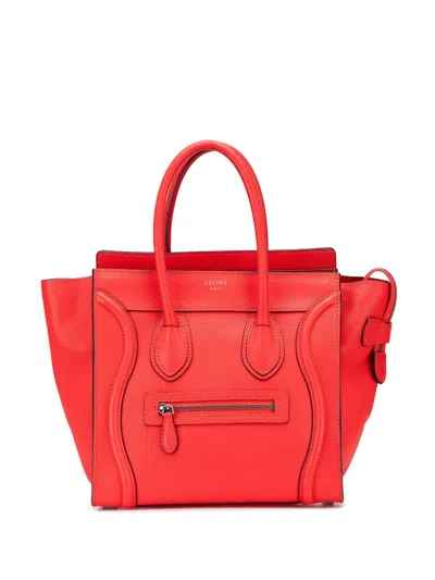 Pre-owned Celine 2012-2018 Micro Calfskin Luggage Tote Handbag