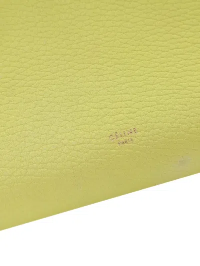 Pre-owned Celine 2012-2018 Mini Grained Calfskin Tie Knot Tote Bag In Yellow