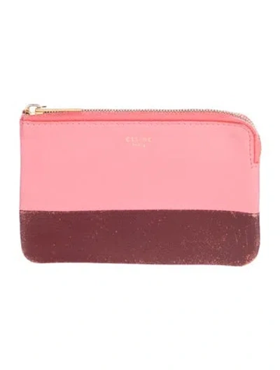 Pre-owned Celine 2012 Leather Coin Pouch In Pink