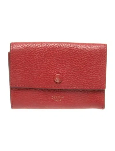 Pre-owned Celine 2012 Leather Pouch In Red