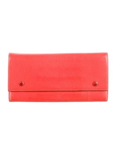 Pre-owned Celine 2012 Leather Wallet In Red
