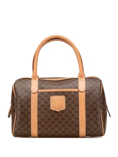 Pre-owned Celine 2012 Macadam Coated Canvas Boston Bag