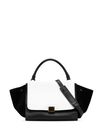 Pre-owned Celine 2012 Medium Bicolor Leather Trapeze Satchel