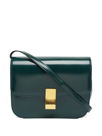 Pre-owned Celine 2012 Medium Classic Box Shoulder Bag In Green