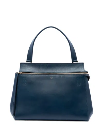 Pre-owned Celine 2012 Medium Leather Edge Handbag In Blue