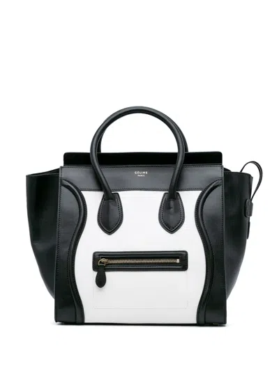 Pre-owned Celine 2012 Mini Bicolor Calfskin Luggage Tote Bag