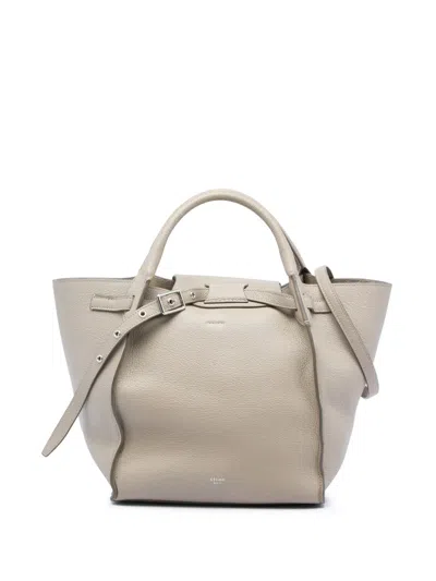 Pre-owned Celine 2012-2018 Small Supple Grained Calfskin Big Bag Satchel In Brown