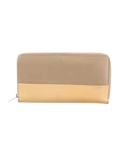 Pre-owned Celine 2013 Bicolor Continental Wallet In Neutrals