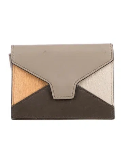 Pre-owned Celine 2013 Diamond Cardholder Wallet In Neutral