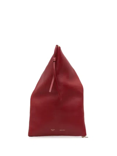 Pre-owned Celine 2013 Lambskin Berlingot Clutch Bag In Red