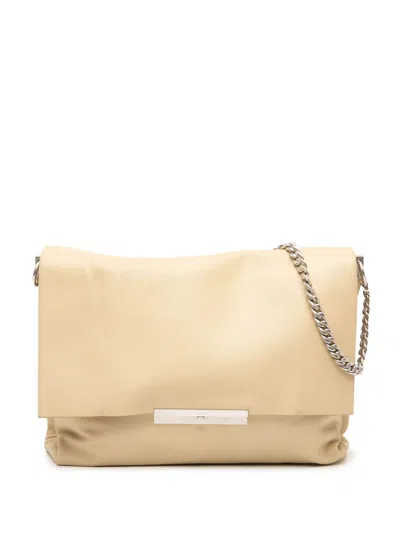 Pre-owned Celine 2013 Leather Blade Chain Shoulder Bag In Brown