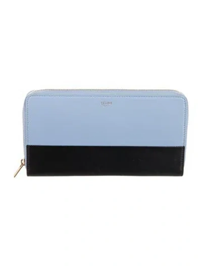 Pre-owned Celine 2013 Leather Continental Wallet In Blue