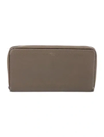 Pre-owned Celine 2013 Leather Continental Wallet In Neutral