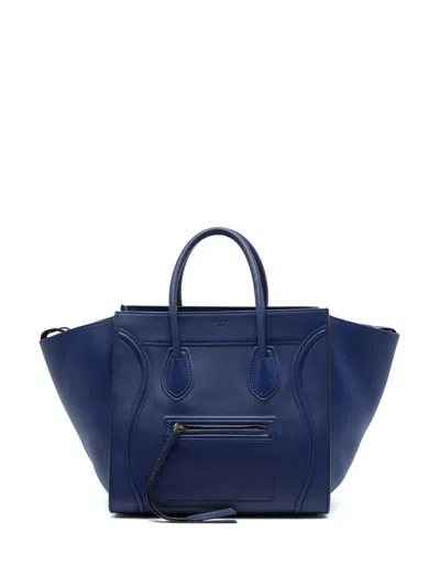 Pre-owned Celine 2013 Medium Grained Calfskin Phantom Luggage Tote Bag In 蓝色