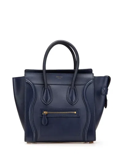 Pre-owned Celine 2013 Micro Leather Luggage Tote Handbag