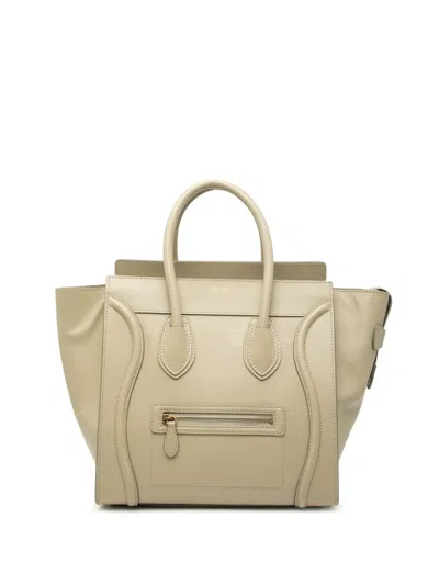 Pre-owned Celine 2013 Mini Leather Luggage Tote Bag In Brown