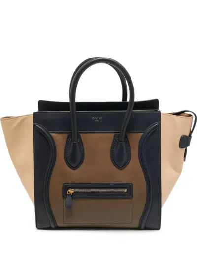 Pre-owned Celine 2013 Mini Luggage Tote Bag In Neutral