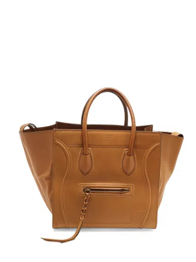 Pre-owned Celine 2013 Phantom Luggage Leather Tote Bag In Brown