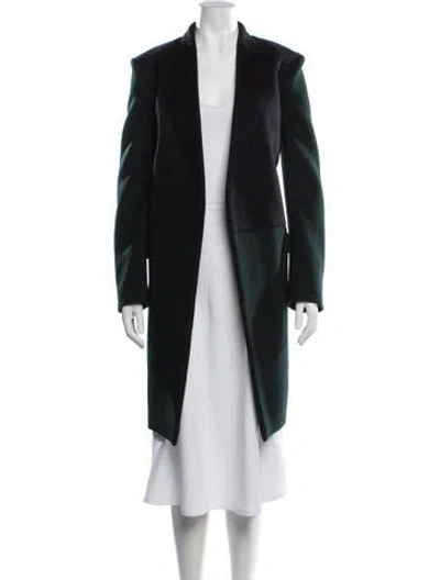 Pre-owned Celine 2013 Virgin Wool Coat In Blue