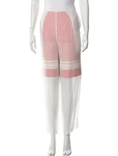 Pre-owned Celine 2013 Wide Leg Pants In White