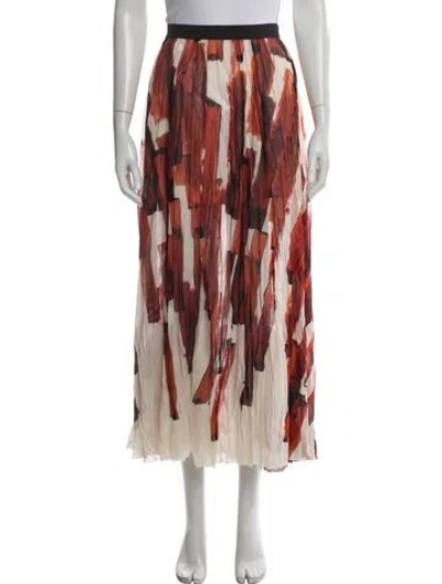 Pre-owned Celine 2014 Long Skirt In Red