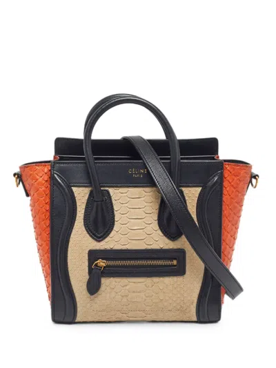 Pre-owned Celine 2014 Luggage Nano Tote Bag In Neutral