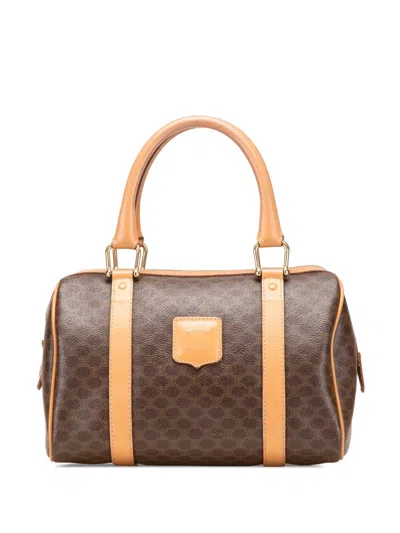 Pre-owned Celine 2014 Macadam Coated Canvas Boston Bag