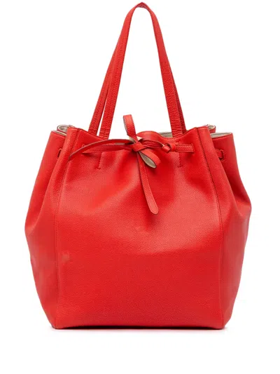Pre-owned Celine 2014 Medium Calfskin Phantom Cabas Tote Bag In 红色