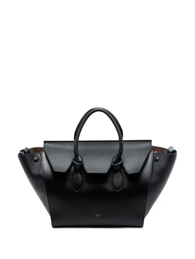 Pre-owned Celine 2014 Medium Smooth Calfskin Tie Knot Tote Bag In Black