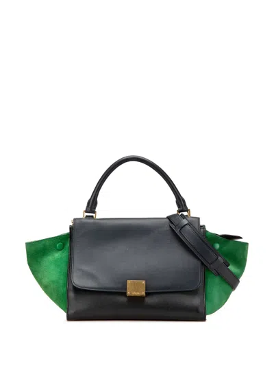 Pre-owned Celine 2014 Medium Tricolor Leather Trapeze Satchel