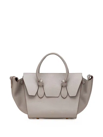 Pre-owned Celine 2014 Small Grained Calfskin Tie Knot Handbag In Brown