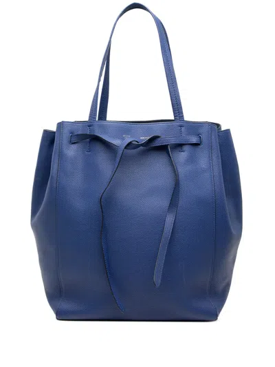 Pre-owned Celine 2014 Small Leather Phantom Cabas Tote Bag In Blue