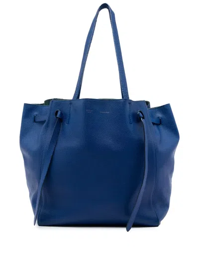 Pre-owned Celine 2014 Small Leather Phantom Cabas Tote Bag In Blue