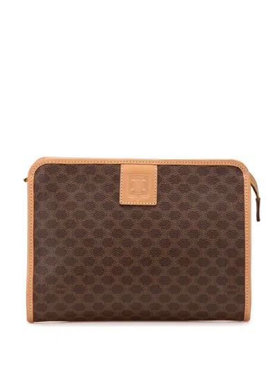 Pre-owned Celine 2015 Macadam Coated Canvas Clutch Bag