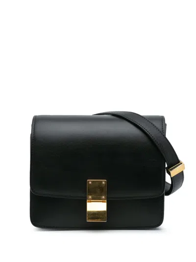 Pre-owned Celine 2015 Teen Calfskin Classic Box Crossbody Bag In 黑色