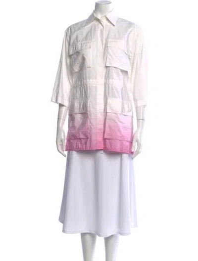 Pre-owned Celine 2015 Tie-dye Print Button-up Top In Neutral