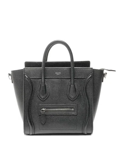 Pre-owned Celine 2015 Top-handle Leather Bag In Black